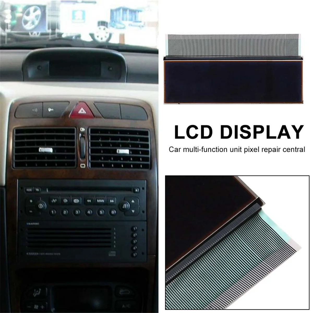 Pantalla LCD de navegador Central de coche, unidad multifunción de reparación de píxeles para Peugeot 206, 307, Citroen C5, Xsara, Picasso