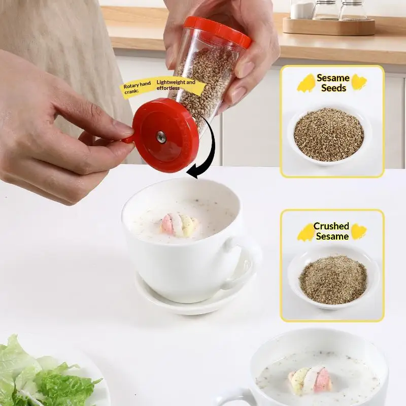 Manual Seasoning Grinder Hand Operated Salt Pepper Crusher Tool For Home Kitchen Spice Grinding