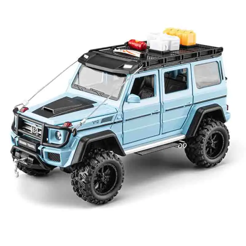 1:24 Mercedes-Benz G550 4X4 Modified Version Off-road Car Diecast Car Sound Light Pull Back Vehicle TV Cabinet Decorations Gift