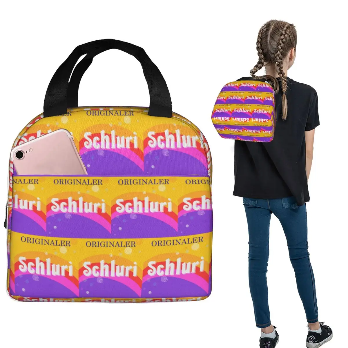 Paulaner Spezi Parody Original Schluri Insulated Lunch Bag for Women Children Portable Food Boxes Thermal Lunch Box Tote
