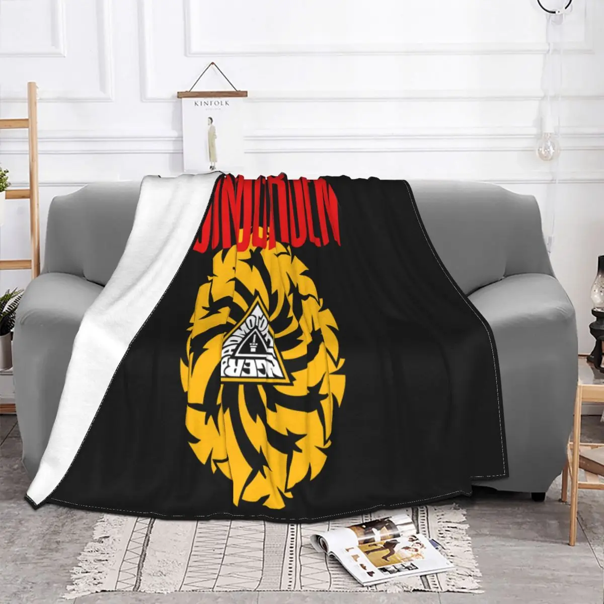 Soundgarden Badmotorfinger92 Audioslave Grunge Seattle Band New Black Designs Throw Blanket