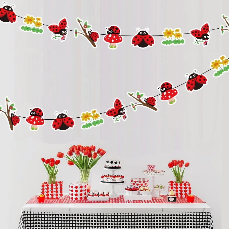2m animal flower themed party decoration pendant cart line pendant insect flower decoration supplies wall cloth