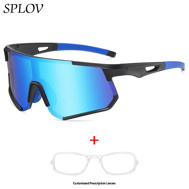 SPLOV Sportliche optische Sonnenbrille, individuelle Brillengläser mit Sehstärke, Unterstützung für progressive Gläser, für Männer und Frauen, Outdoor-Sportbrillen