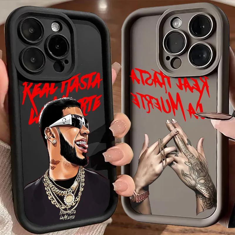 

Real Hasta La Muerte Rapper Soft Silicone Case For iPhone 17 11 15 16 13 Pro Max 14 Plus 12 Pro 16E 17AIR Shockproof Phone Cover