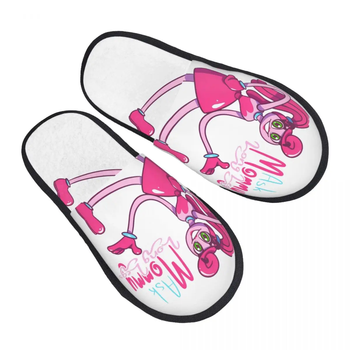 Women Smiling Critters Cat Women House Cotton Slippers Bedroom Catnap and Dogday Cozy Memory Foam Slides Non-slip