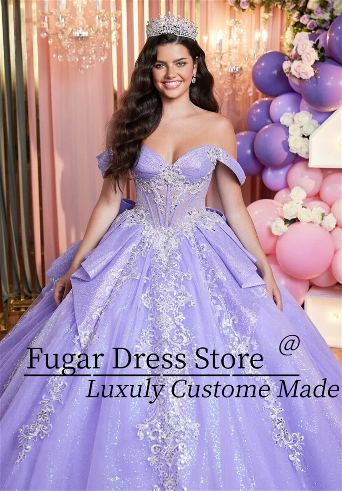 

Классическое платье Quinceanera по индивидуальному заказу, блестящая кристаллическая вышивка, наклейка, лиф в форме сердца, платья de 15, quinceañera