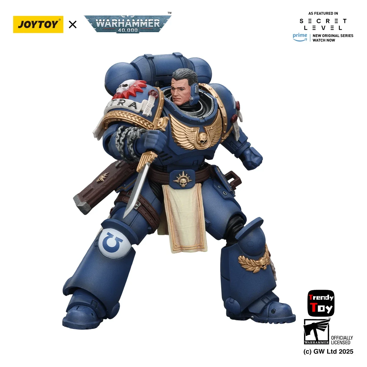【JOYTOY】Warhammer 40K Ultramarines Titus with Laurels of Victory 1/18 Action Figure Model view 6