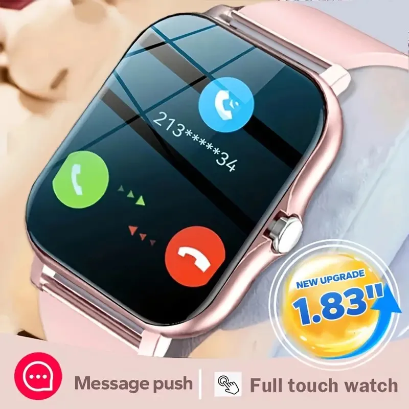 

Новые смарт-часы 2026 года с Bluetooth, функцией звонков, измерением уровня кислорода в крови и артериального давления, для женщин и мужчин, праздничный подарок