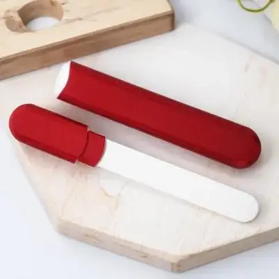 

Glass Nail File with Handle Surface for Fingernail and Toenail Shaping Portable Compact Design Ideal for Travel
