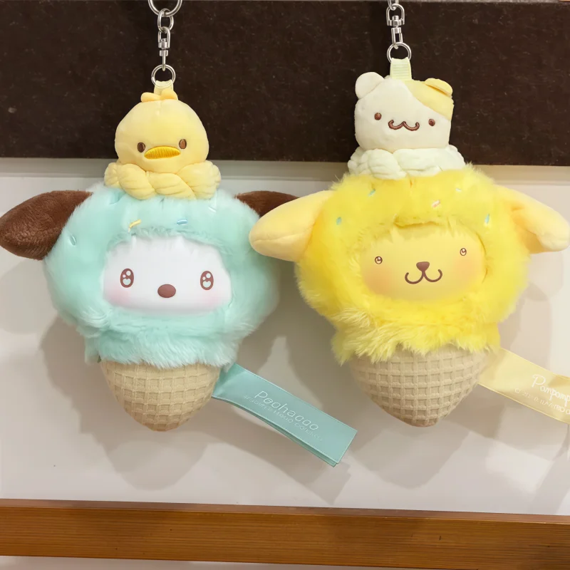 New Toptoy Sanrio Characters Mini Ice Cream Cone Plush Series Blind Box Cute Toys Collectible Figurine Pendant Trendy Girl Gifts view 4