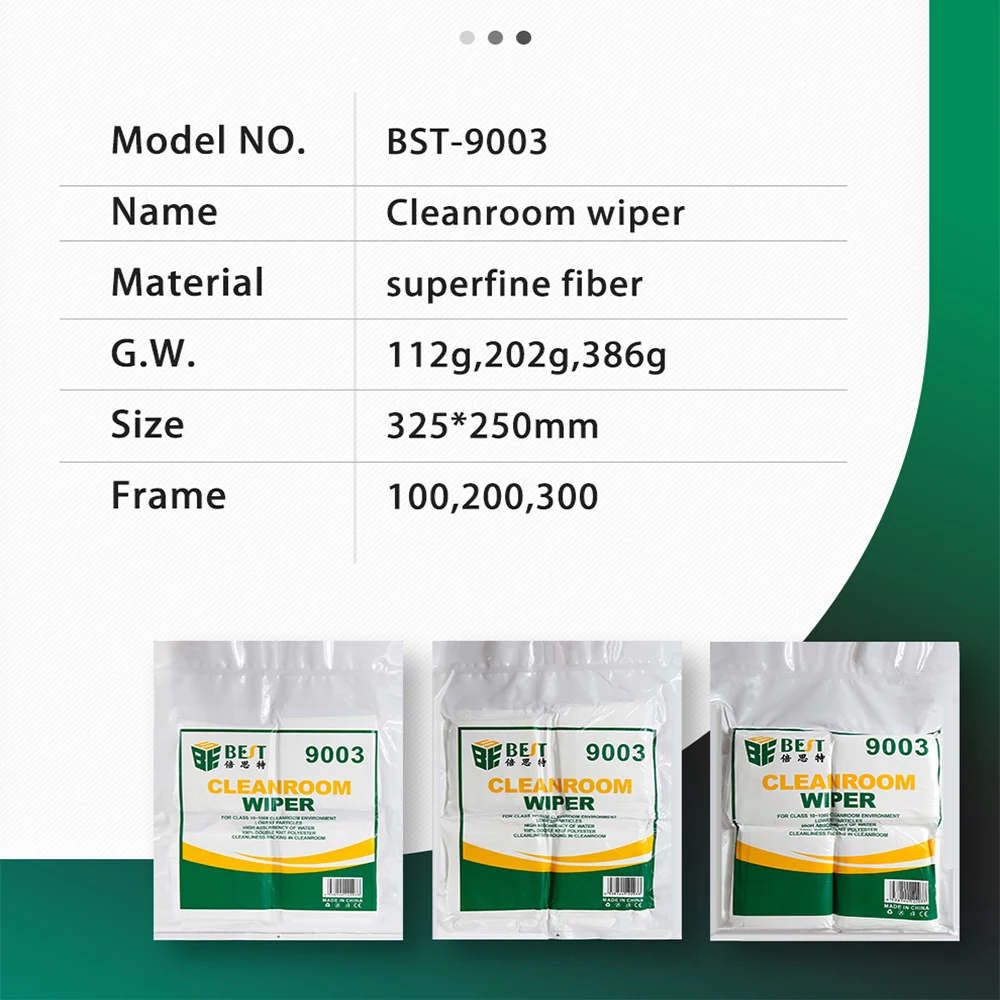 4x4 inch Anti-static Dust-free Cloth Clean Room Wiper Cleaning Dust-free Cleaning Tool for LCD PCB Precision Instrument Repair