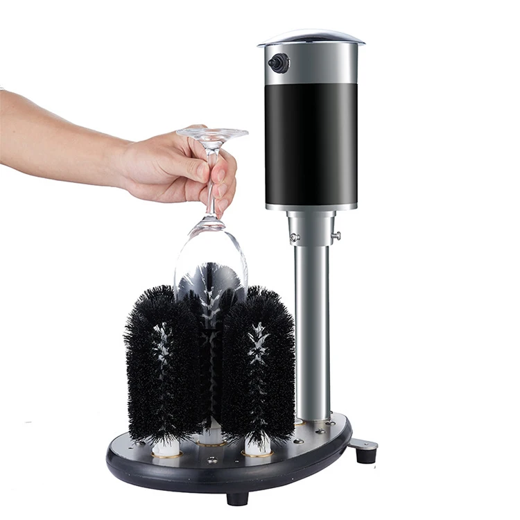 

Glass Cup Washing Machine Bar Equipment Brush Cup Cleaner Hotel Kitchen Glass Cup Cleaning Machine