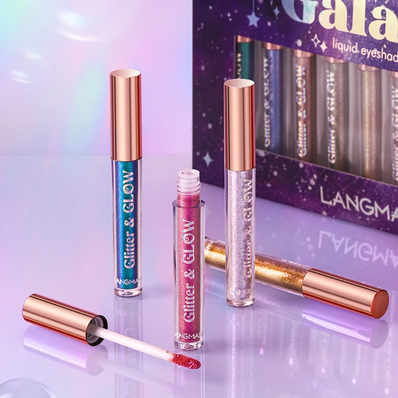 อายแชโดว์เหลวประกายมุกติดทนนานอายไลเนอร์แบบเหลวติดทนนานไฮไลท์ติดทนต่อการแต่งตาเป็นประกาย