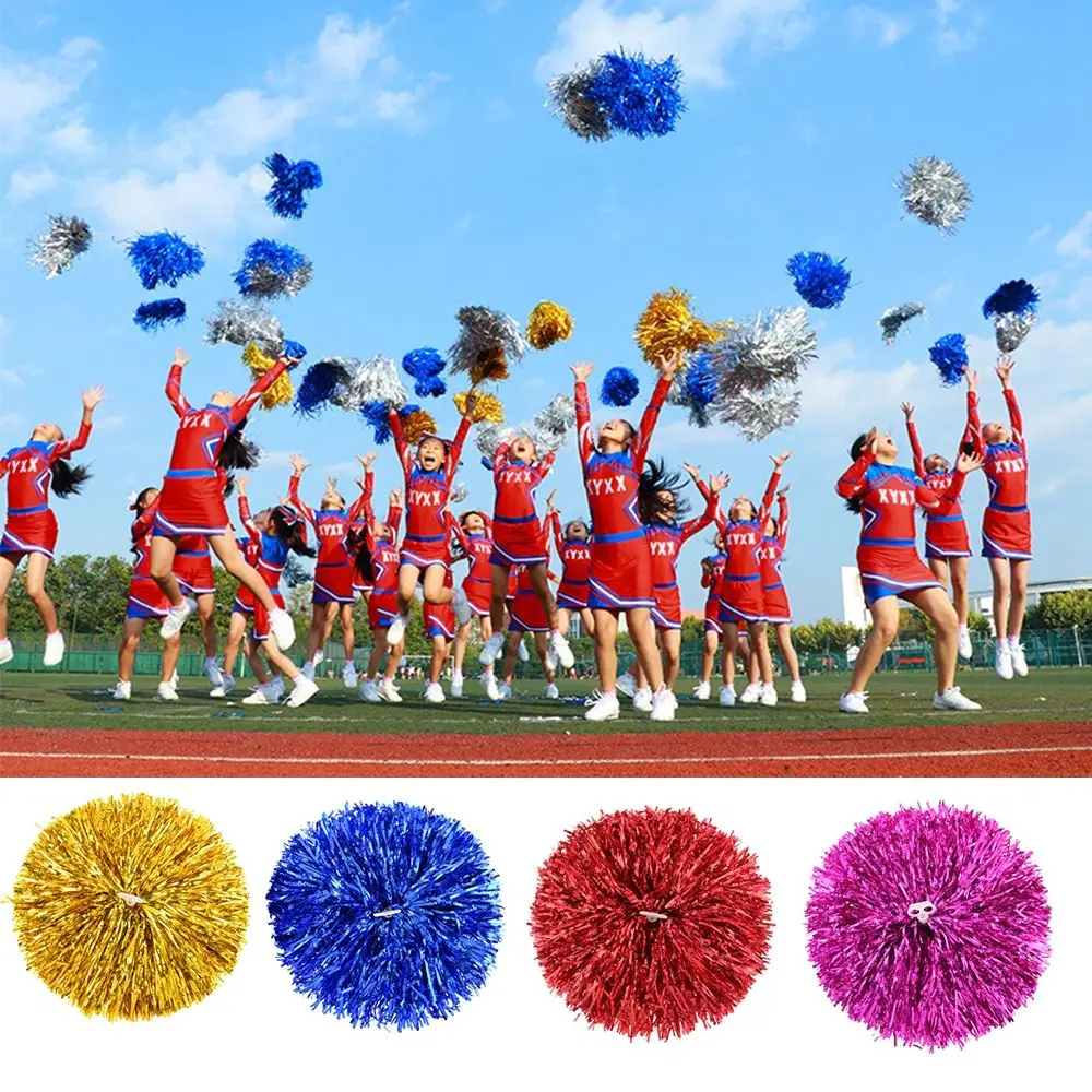 Boule d'encouragement de pom-pom girl avec poignée à double trou, fleur de compétition, pompons de pom-pom girl, décoration de soirée séparés ante, club, fournitures de sport