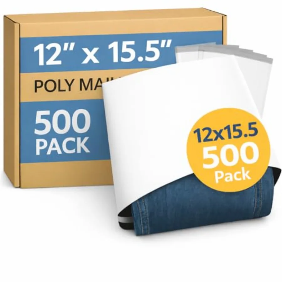 

Полимерные почтовые пакеты 12x15.5, 12 шт. в упаковке, самоклеящиеся почтовые конверты 2.5 Mil. Сделано в Канаде