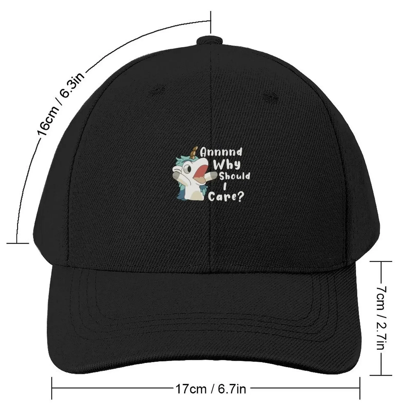 And Why Should I Care Funny Sarcastic Unicorn177png Baseball Cap Custom Cap Sunhat Boy Child Women's