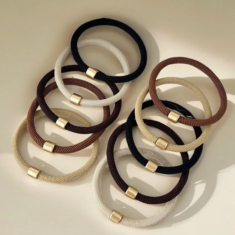 10/20PCS High Elasticity Black Hair Tie Headband For Women, Simple Hair Tie, Versatile, Durable Ponytail Headband Headpiece image 5