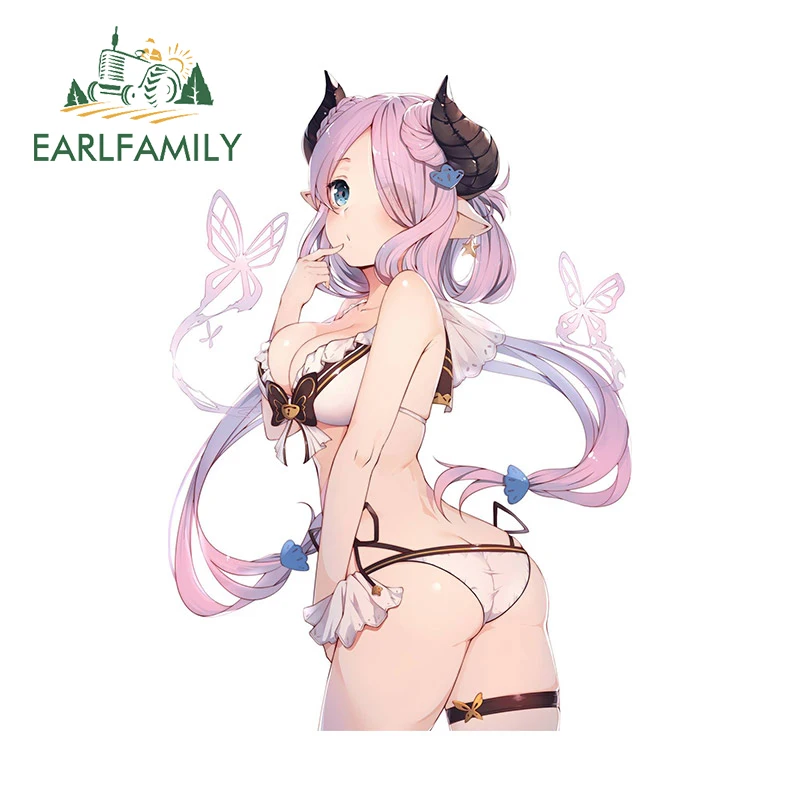 

EARLFAMILY 13 см x 9,1 см для гранблу, фантастические автомобильные наклейки Narmaya, протектор двери автомобиля, наклейка, кондиционер, виниловое украшение