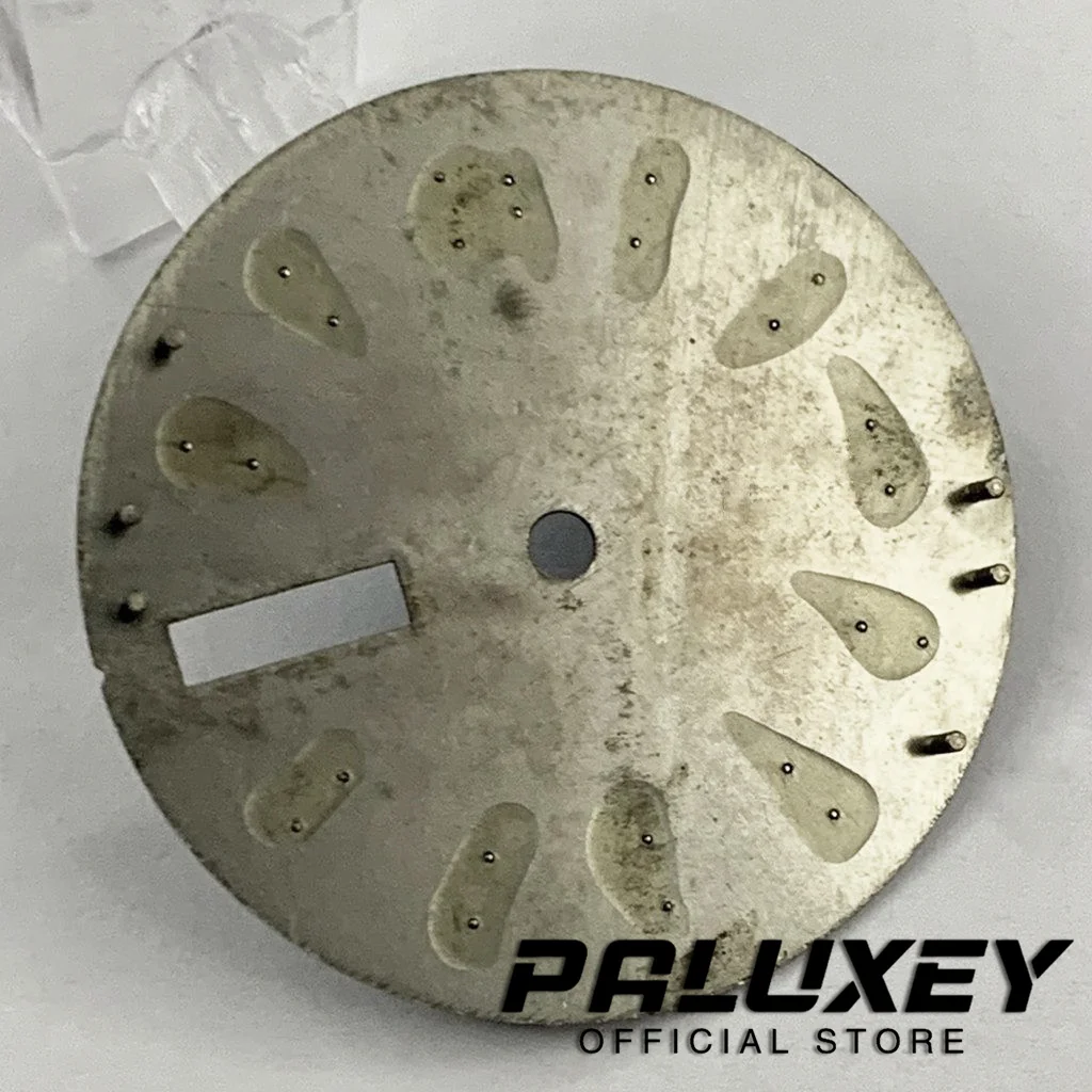 28.5mm NH36 White Blue Watch Dial Green Luminous Watch Faces For NH36 4R36 Movement Replacement Parts