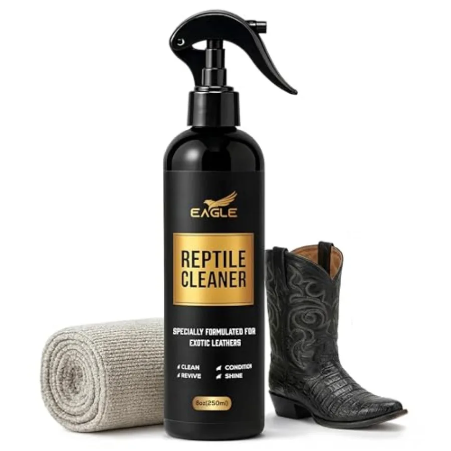 

Exotic Leather Cleaner and Conditioner Spray Cleans, Conditions and Protects Alligator, Crocodile, Snakeskin, Lizard, Ostrich a