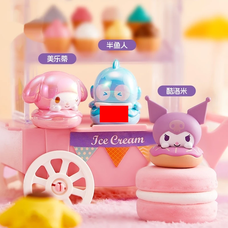 Sanrio familia Donut caramelo sorpresa caja ciega bolsa ciega Kuromi Hello Kitty Mini adorno lindo tendencia juguete niños regalo de cumpleaños