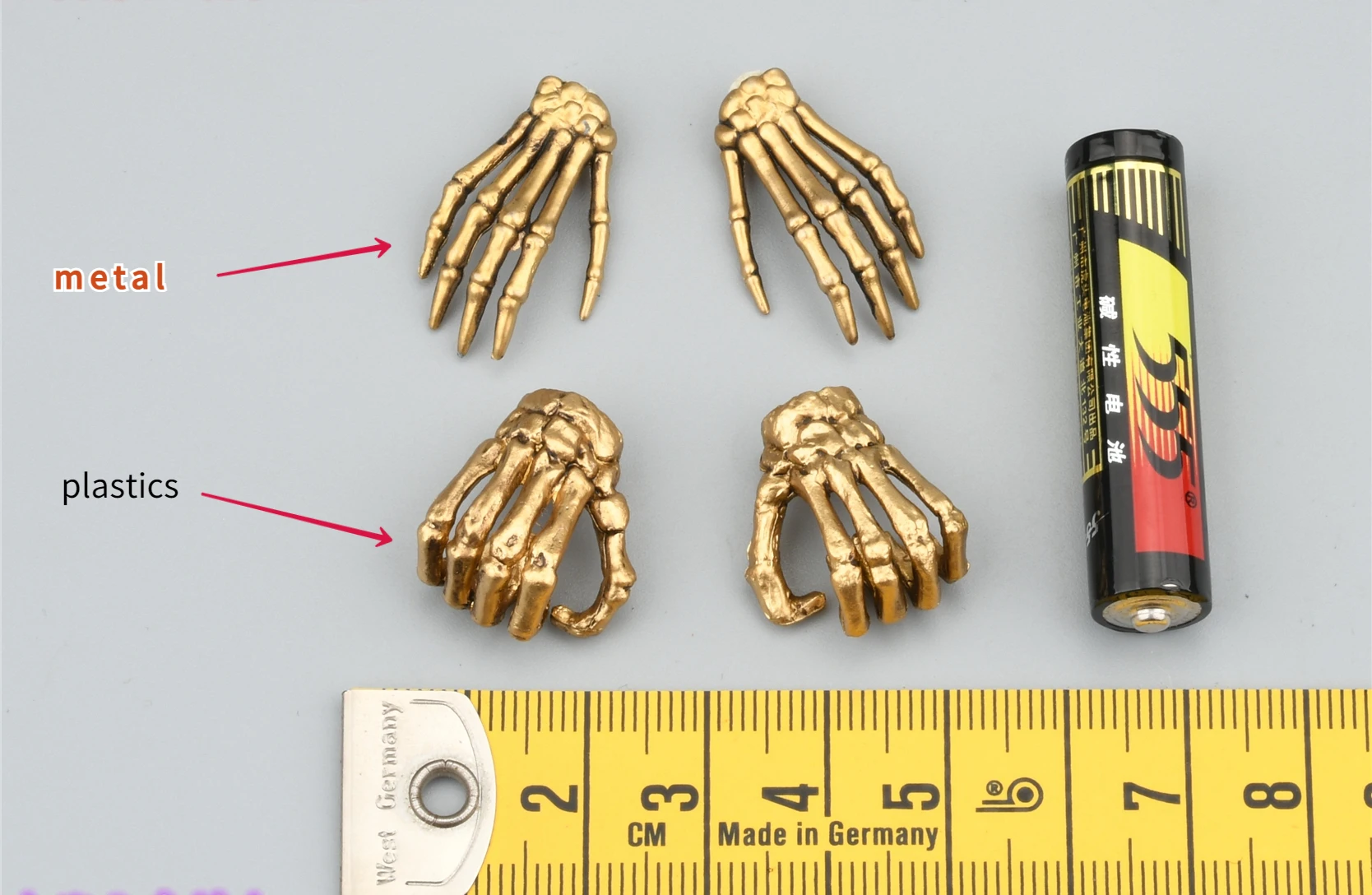 1/6 Scale Soldier Two Pairs of Golden Hand Shape Model for 12''  SE124