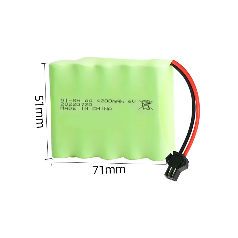 6v 4200mah Ni-MH Battery + Charger For Rc toys Cars Tanks Trucks Robots Boats Guns 3000/3500mAh AA 6v Rechargeable Battery Pack