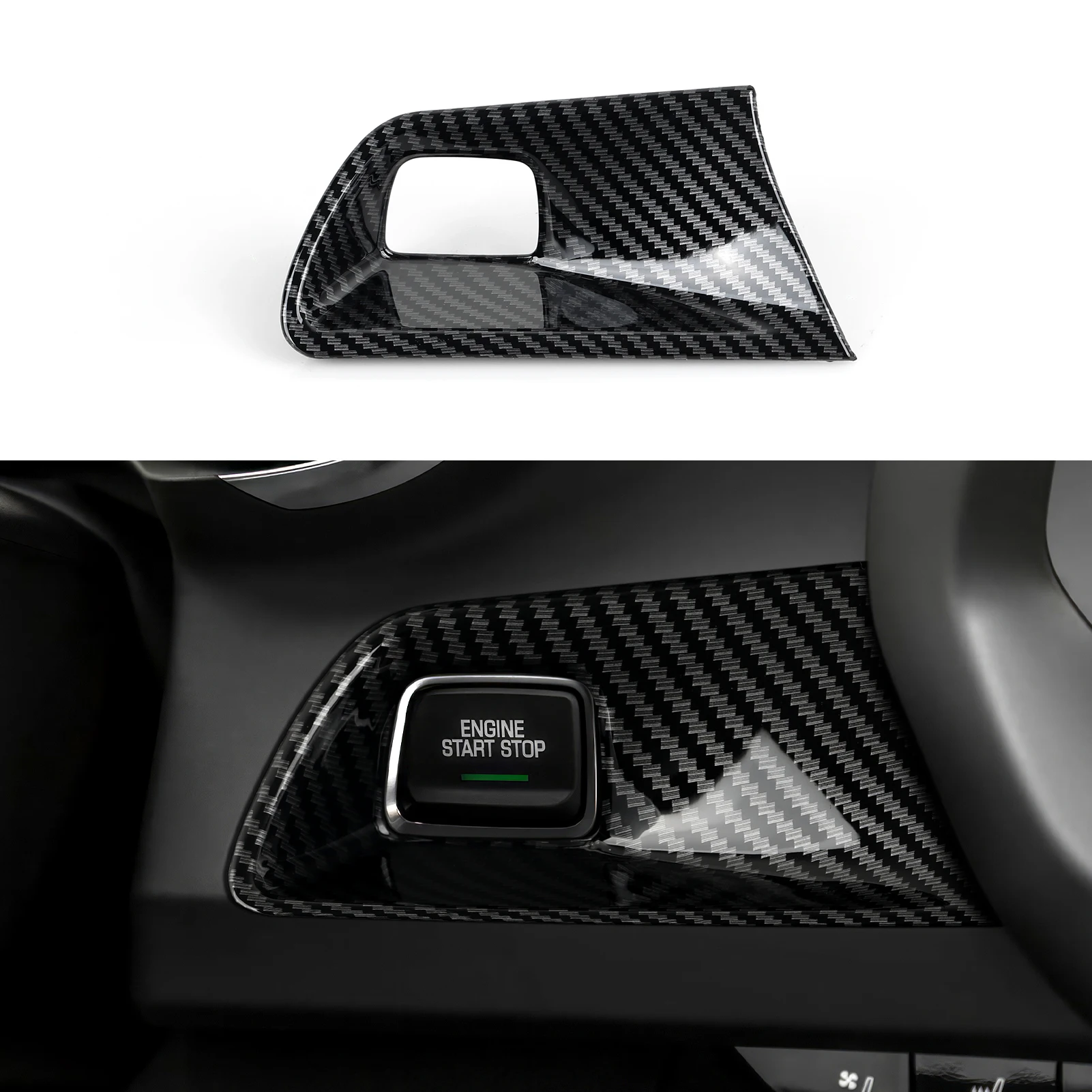For Chevrolet Camaro ZL1 2016-2026 Engine Start Stop Button Panel Carbon Fiber Interior Sticker Car ABS Trim Cover Accessories view 2