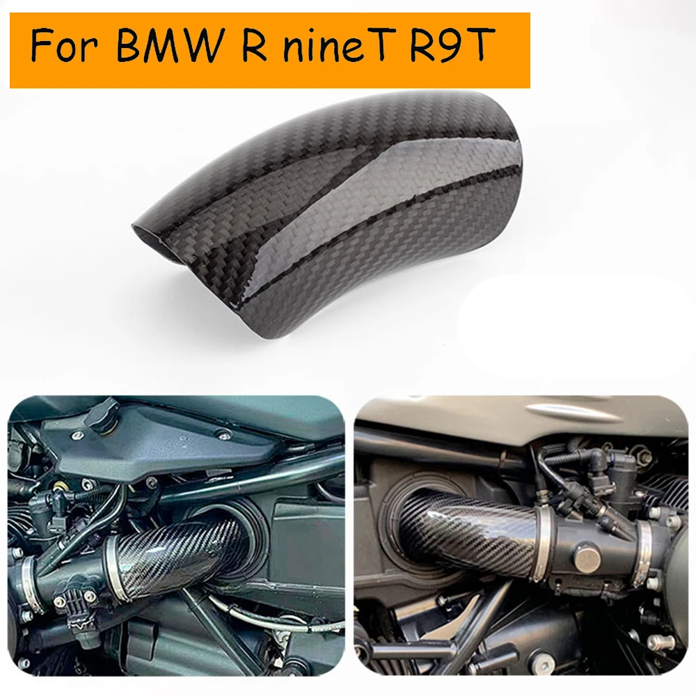 

Motorcycle ExhaustFor BMW R NINE T R nineT R9T Carbon Fibre Protector Air Intake Cover Decorative Protection Mounted Guard Pure
