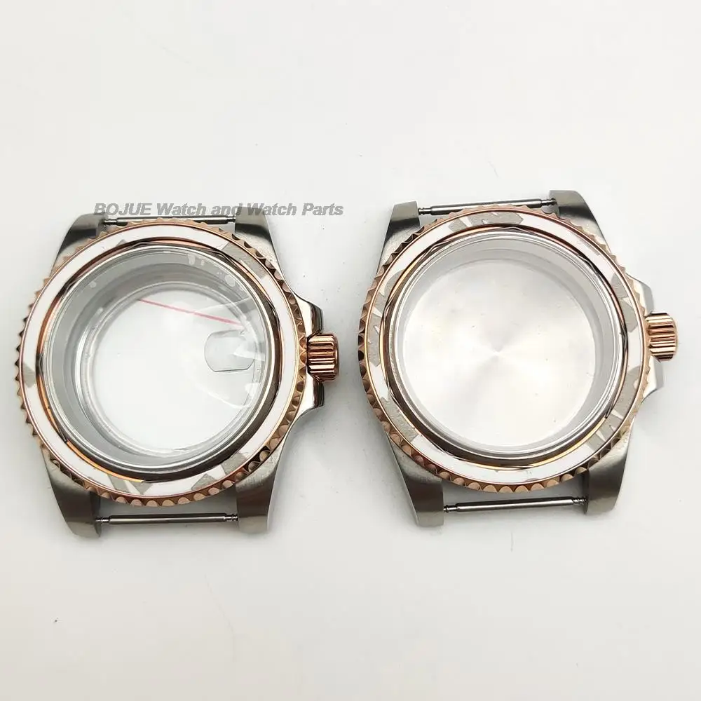 40MM NH35 Case Water Ghost Rose Gold Sapphire Crystal Modified Watch Parts for Submariner NH35/36 Automatic Mechanical Movement