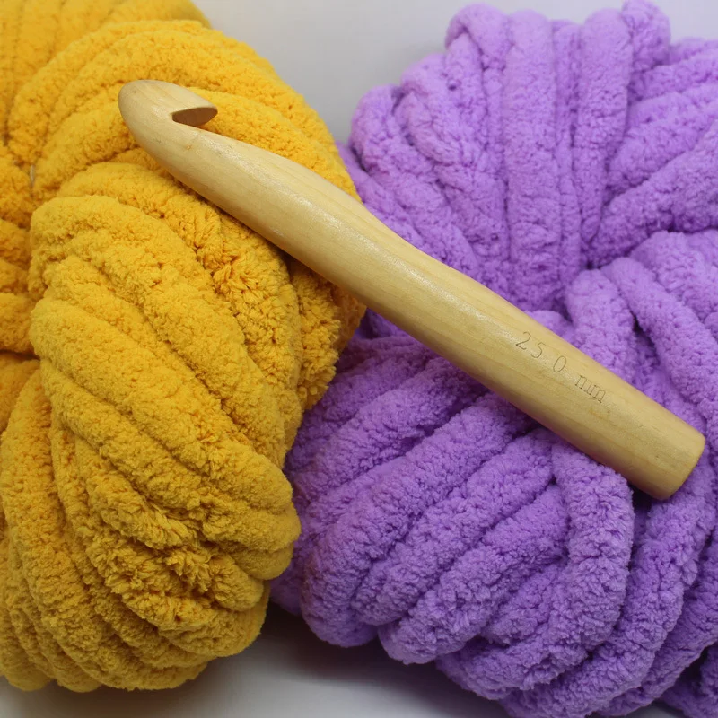 250g DIY Chenille Yarns Wool Hand Knitting Blanket Cushion Chunky Super Thick Soft Warm Stick Needle Crochet Yarn Scarf Hat Line