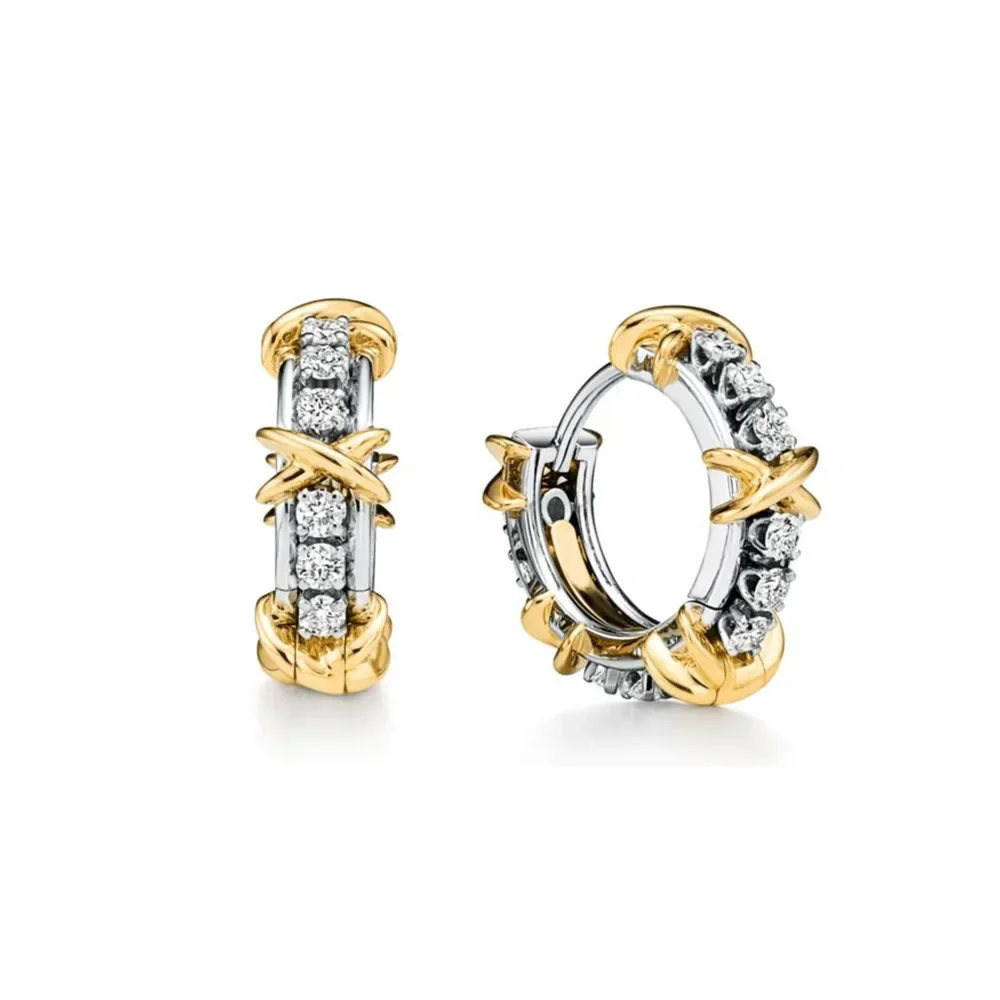 2025 Trendy Jewelry New High Version Earrings Cross Advanced Design Versatile