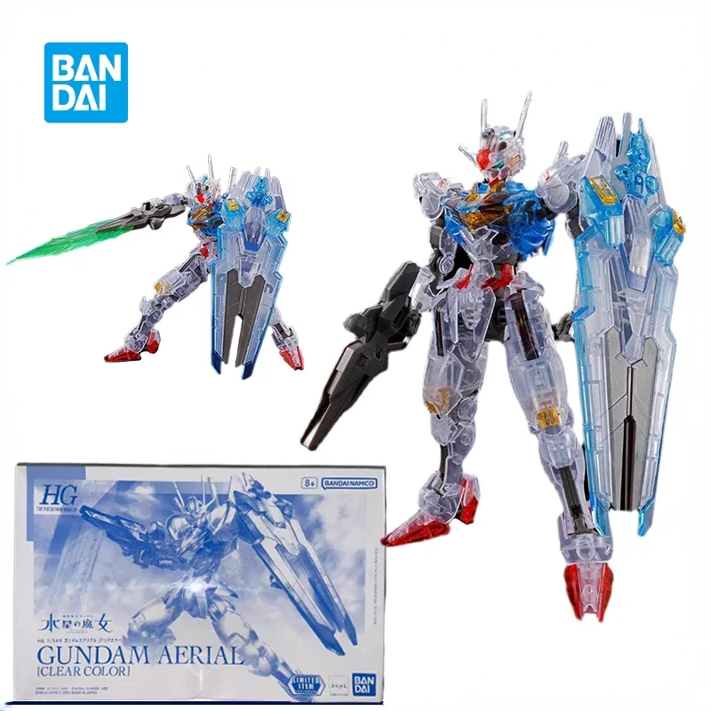 

In Stock Bandai Original Genuine GUNDAM HG 1/144 The Witch From Mercury Series Transparent Anime Action Figure Collectible Gifts