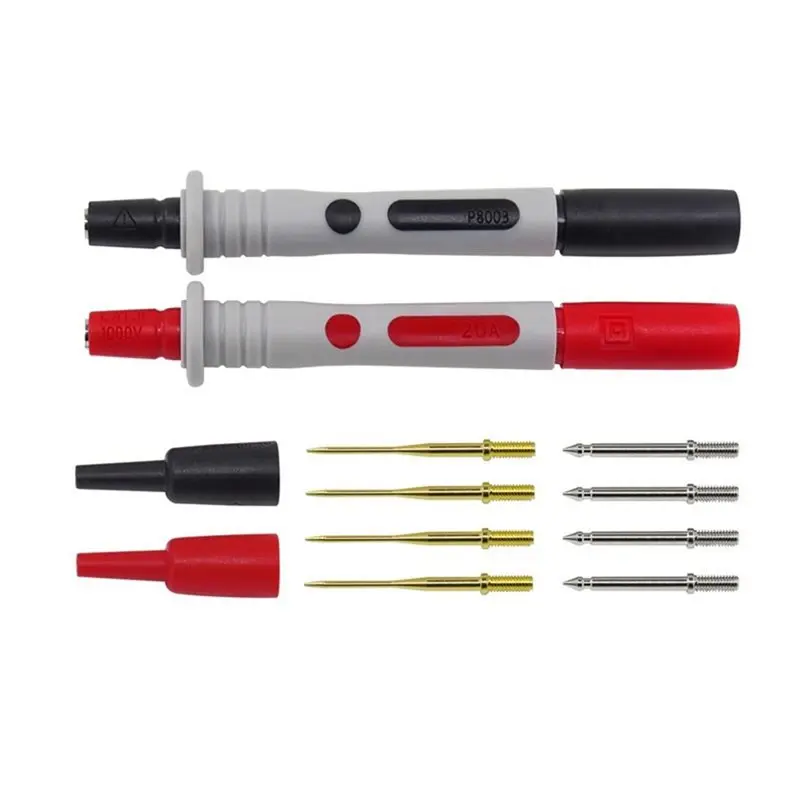 Multimeter Probe Replacement Set-Universal Digital Multimeter Test Lead Kit With Replaceable Tips For Electrical