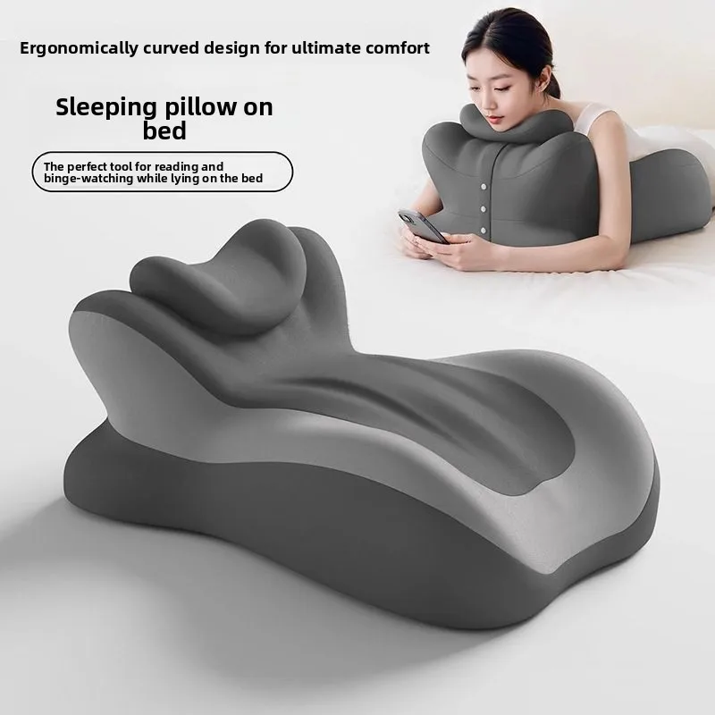 Multifunctional Couple Pillow - Bed Sleeping Sofa Bedside Mobile Phone Cushion Prone Backrest Support