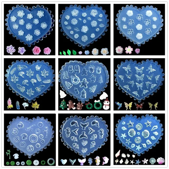 SNASAN formy silikonowe kamelia róża kwiaty boże narodzenie bałwanek delfin muszla małe koraliki Nail Art DIY narzędzie do rękodzieła formy silikonowe