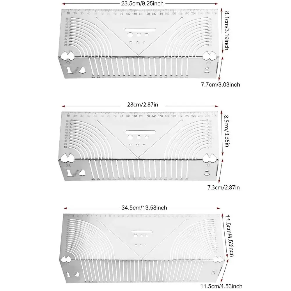 Herramienta de marcado de arco en ángulo de acero inoxidable, marcado de Metal, trazador multifunción de doble propósito, versatilidad de arcos lisos