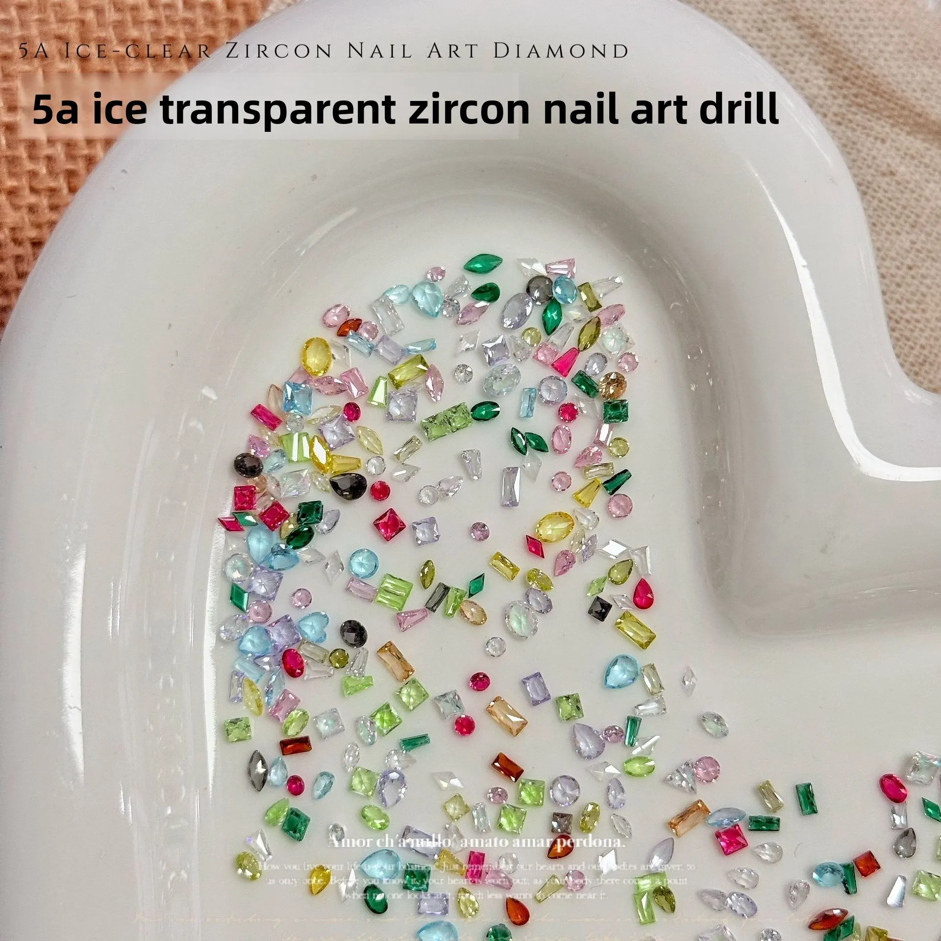 50 Stück gemischte Farben Zirkon-Nagelrhinestones, glänzende Mini-Nageldiamanten, Kristall-Nagelkunst-Dekoration, Nagelzubehör. – Detail 6