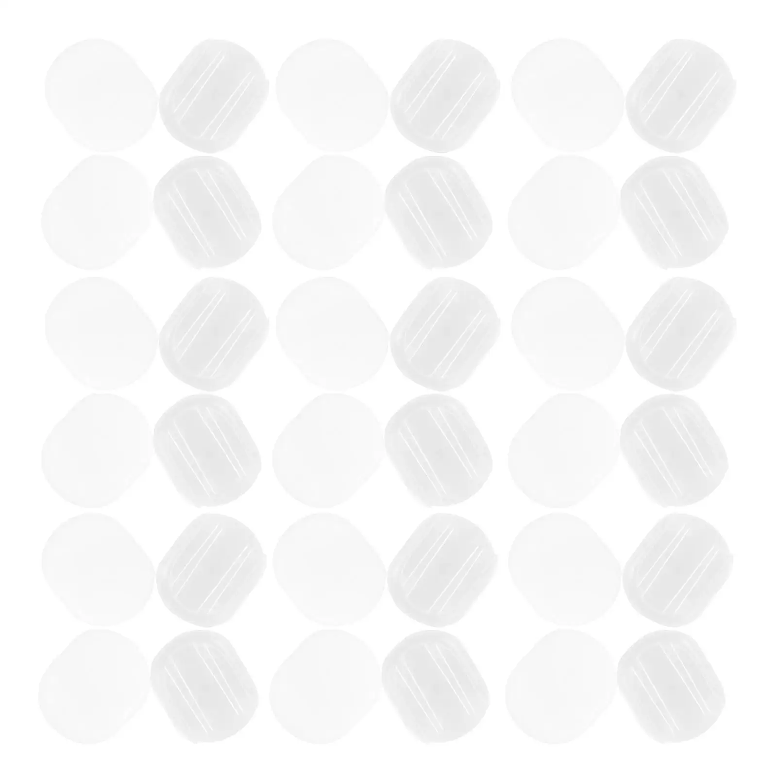 

40 Pcs Ear Clip Pads Transparent Pain-proof Mat Oval Screw Clamp Accessories Child