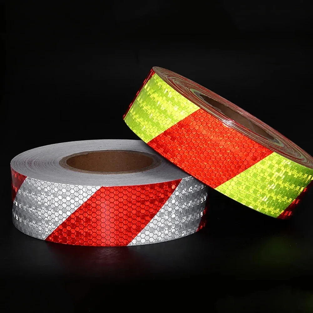 

1 Roll Bright Reflective Tape Self Adhesive – Safety Warning Stripe for Car Bike Helmet Bag Night Riding Use