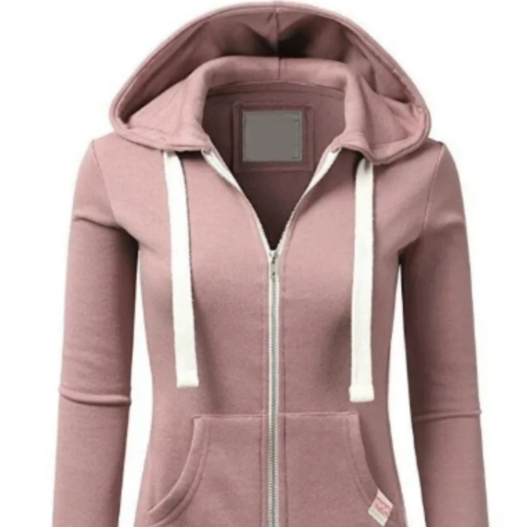 2024 Spring and Autumn New Comfortable Casual Sportswear Women\'s Fashion Solid Color Hip Hop Street Loose Hoodie Casual Top