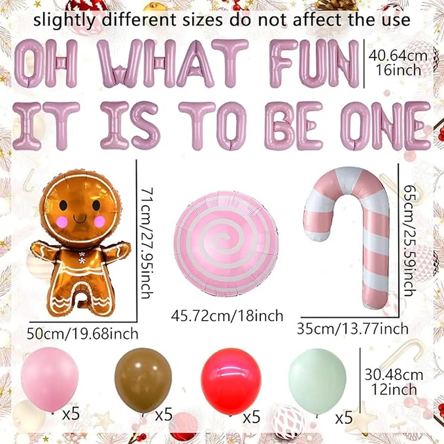 LaVenty Oh What Fun È essere un compleanno Decor Oh What Fun It Is To Be One Sfondo Decorazioni natalizie per il primo compleanno Divertimento