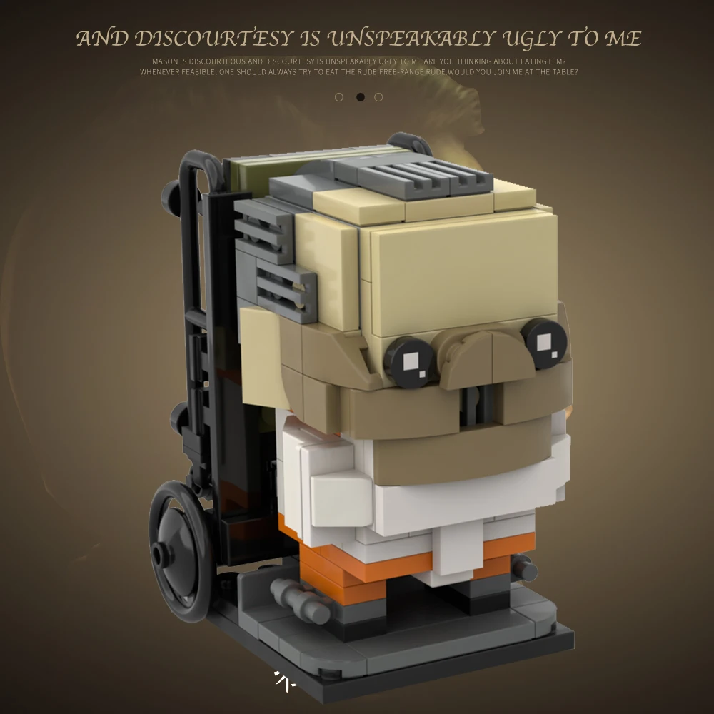 MOC Hannibal Lecter Brickheadz Movie Figures Model Bricks Silence of The Lambs American Drama Building Block Children's Toy Gift