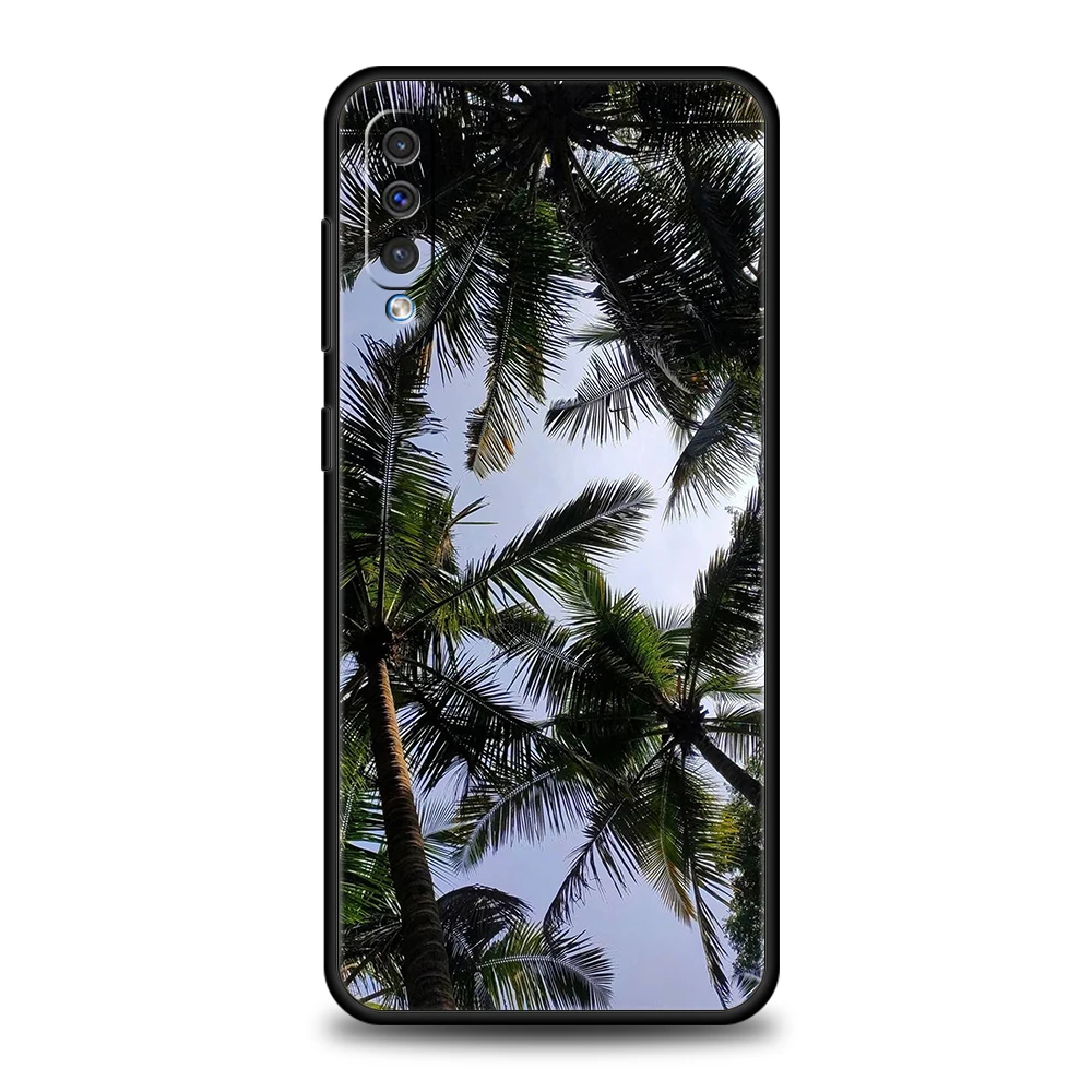 Coconut Palm Pattern Phone Case for Samsung Galaxy A24 A13 A53 A73 A33 A22 A12 A02 A03 A05 A70 A50 A10 A20 Silicone Cover Shell