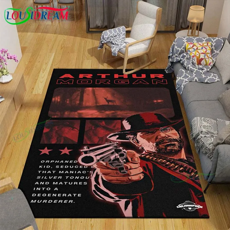 

Popular Game Role A-Arthur Morgan Carpet Living Room Bedroom Bedside Mat Fashion Floor Mat Area Rug Door Mat Bedroom Decoration