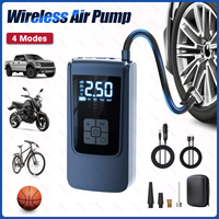 Portable Car Air Pump Wireless Tire Inflator Electric Air Compressor with LCD Digital Display for Car Motorcycles Bicycle Ball