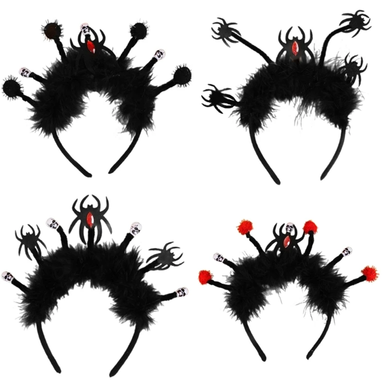 YQ Halloween Hair Hoop Spiders Karaoke Party Costume Halloween Spiders Headband