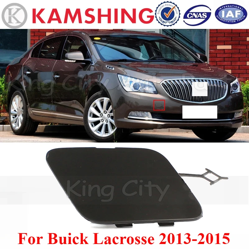 CAPQX For Buick Lacrosse 2013-2015 Car Front Bumper Tow Hook Cover Trailer Hood Traction Lid Towing Hook Cap Trim Unpainted