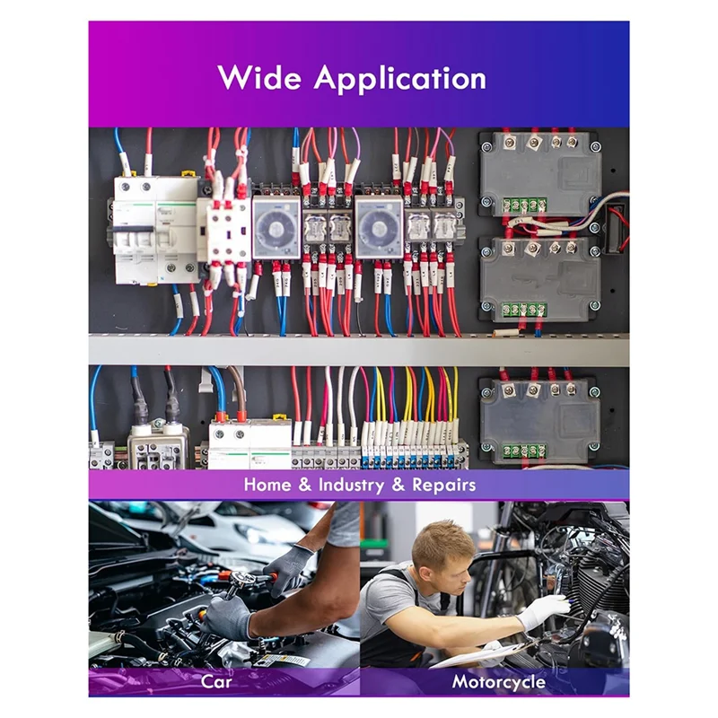 Leading-Edge-140 Tube Cable Lugs Tube Cable Lugs For Car Battery Cable Set, 70 Tube Cable Lugs Set + 70 Sleeves, Sc Tube Termina