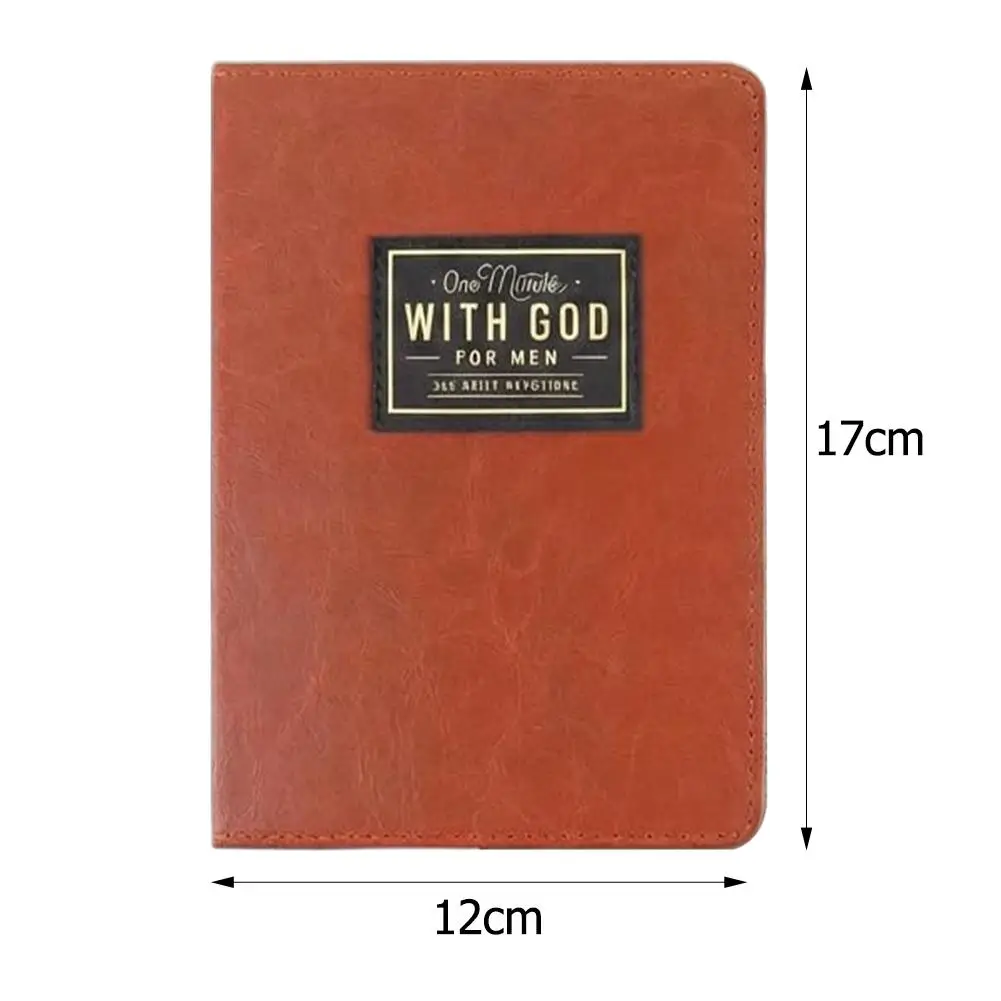 Journal de journalisation quotidienne pour hommes, couverture rigide marron, 365 jours, carnet de réflexion quotidienne, carnet portable pour le suivi des pensées